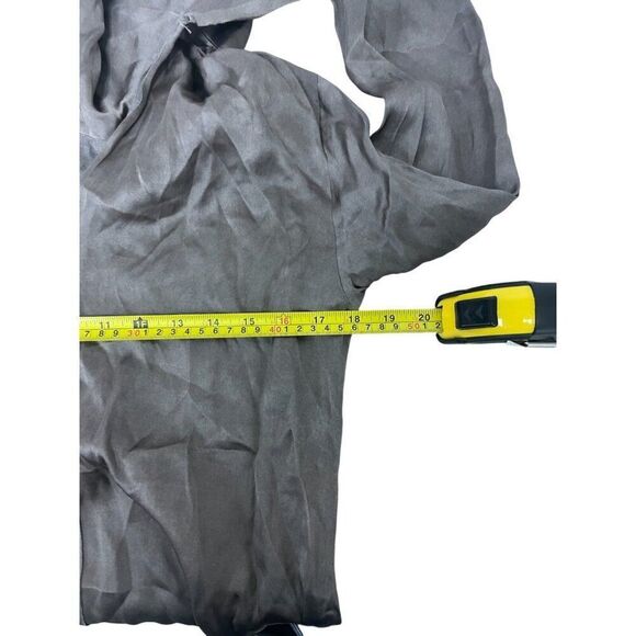 Massimo Dutti Womens Top Size S Gray Long Sleeve Drape Neck Blouse 5105/805 NWOT - Picture 8 of 9